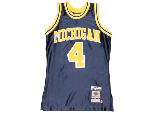 Mitchell & Ness NCAA Michigan 1991 Chris Webber Road Jersey