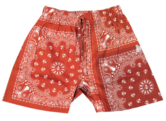 Fucking Rabbits Paisley Shorts in Red