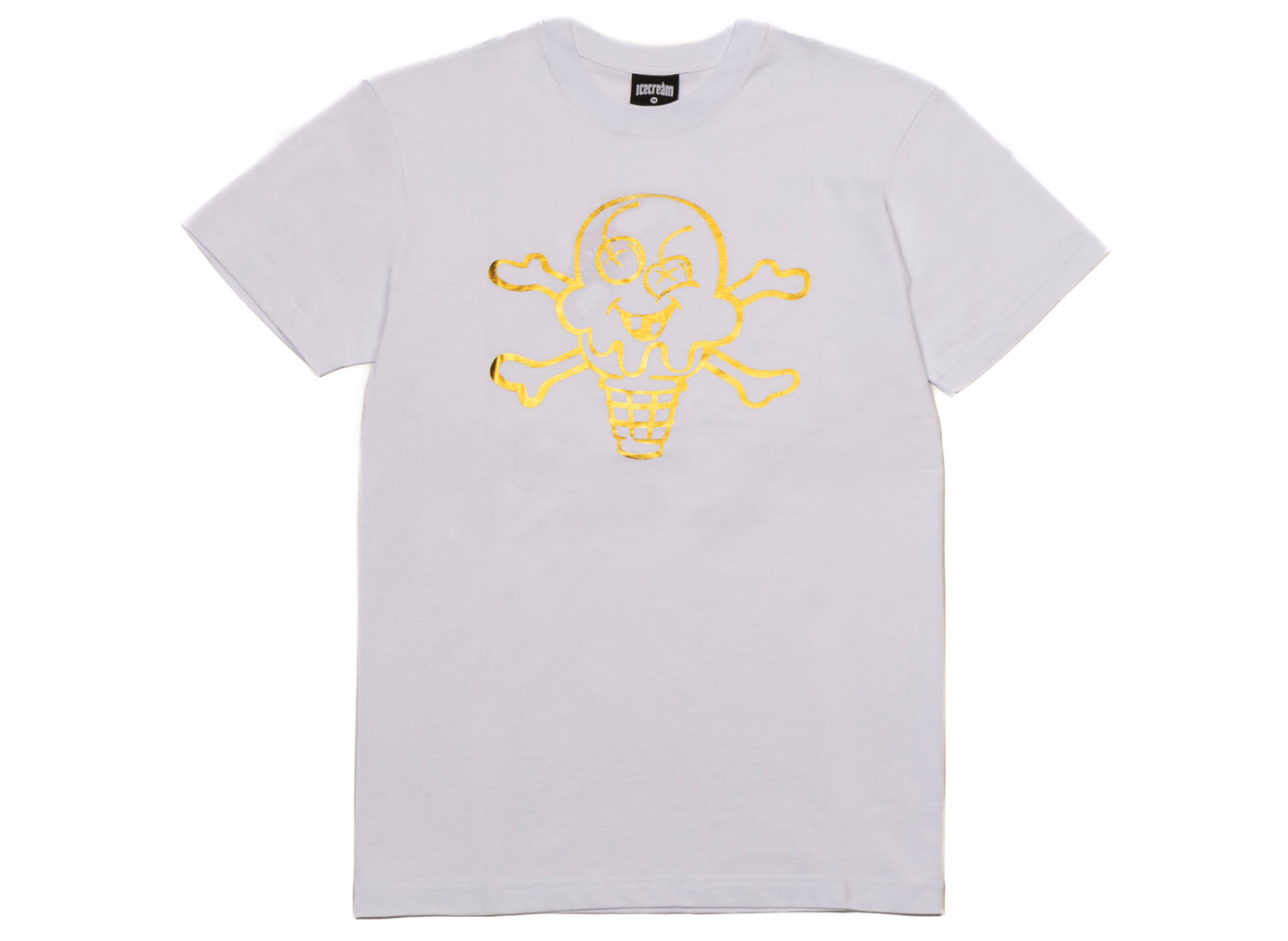 Ice Cream Metallic S/S Tee in White