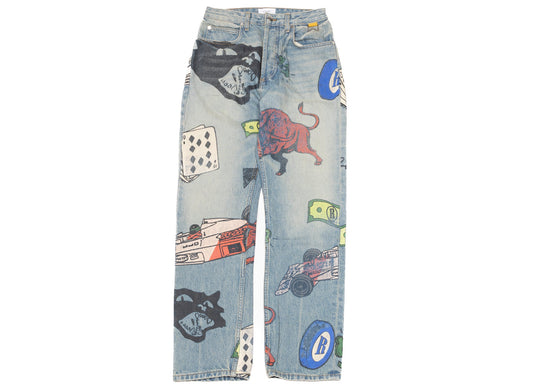 Rhude Doodle Print Jeans