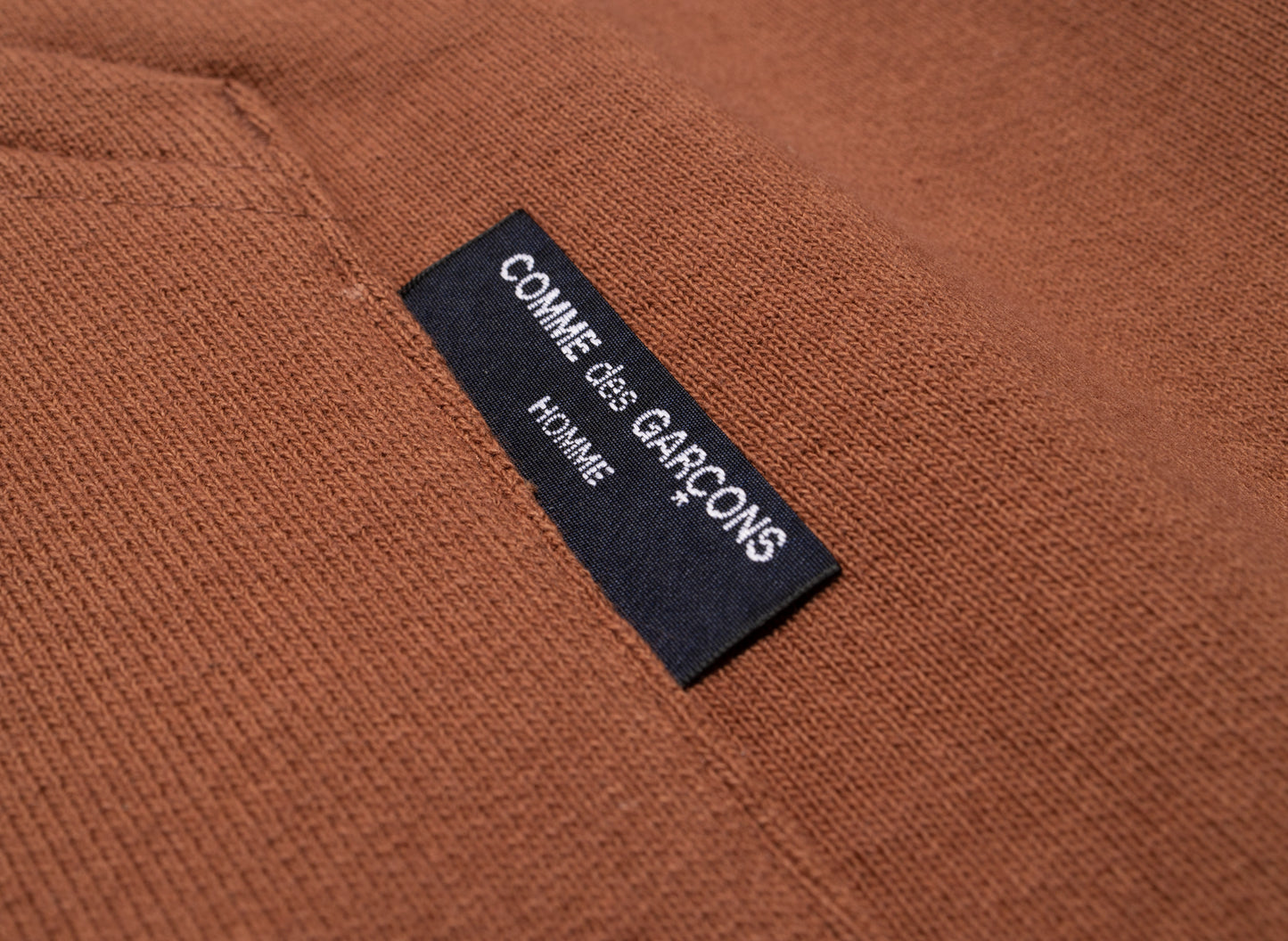 Comme des Garçons Homme Logo Hoodie in Charcoal Brown