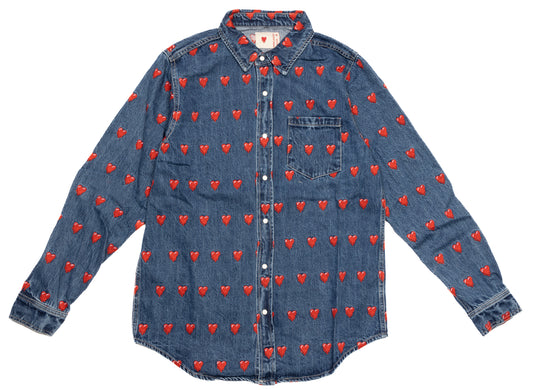 Emotionally Unavailable Pattern Button Up Shirt