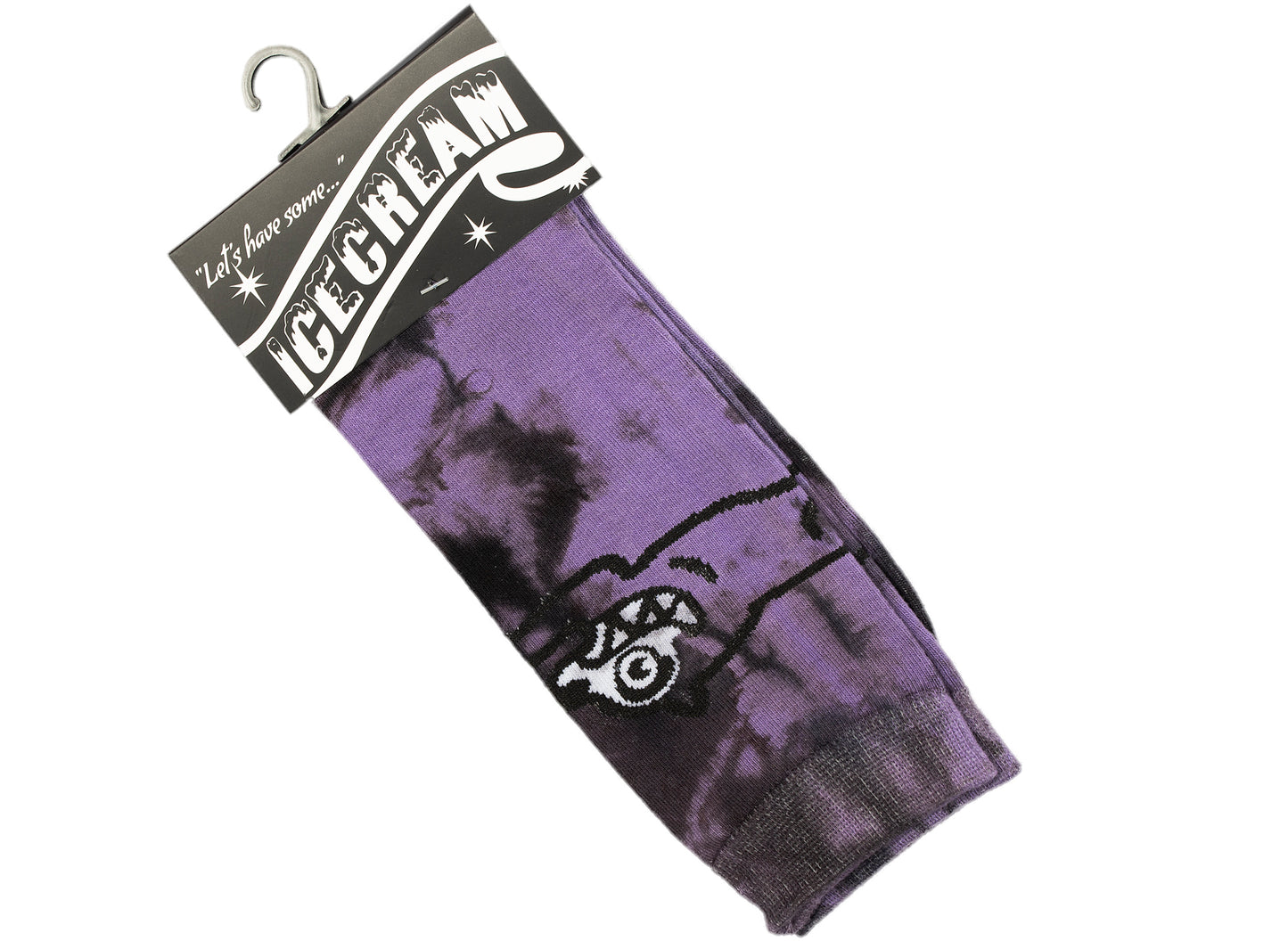 Chaussettes violettes double trempette Crème glacée