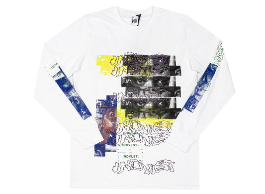 INDVLST Visions Hand Printed Long Sleeve 'White'