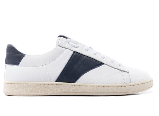 Rhude Court Shoe in White and Navy