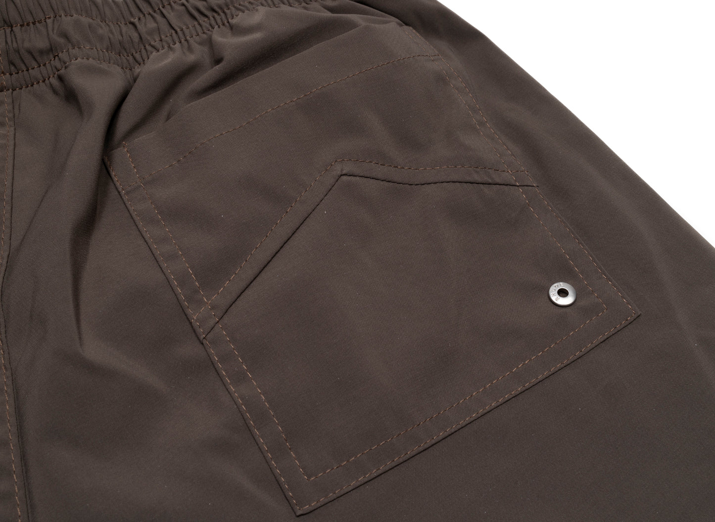 Rhude Logo Swim Trunks in Dark Grey