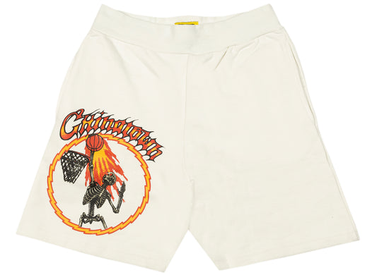 Chinatown Market Skelly World Tour Sweatshorts in Cream
