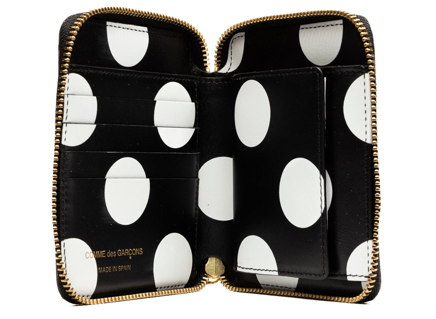 Comme des Garçon Polka Dot Zip Around Wallet