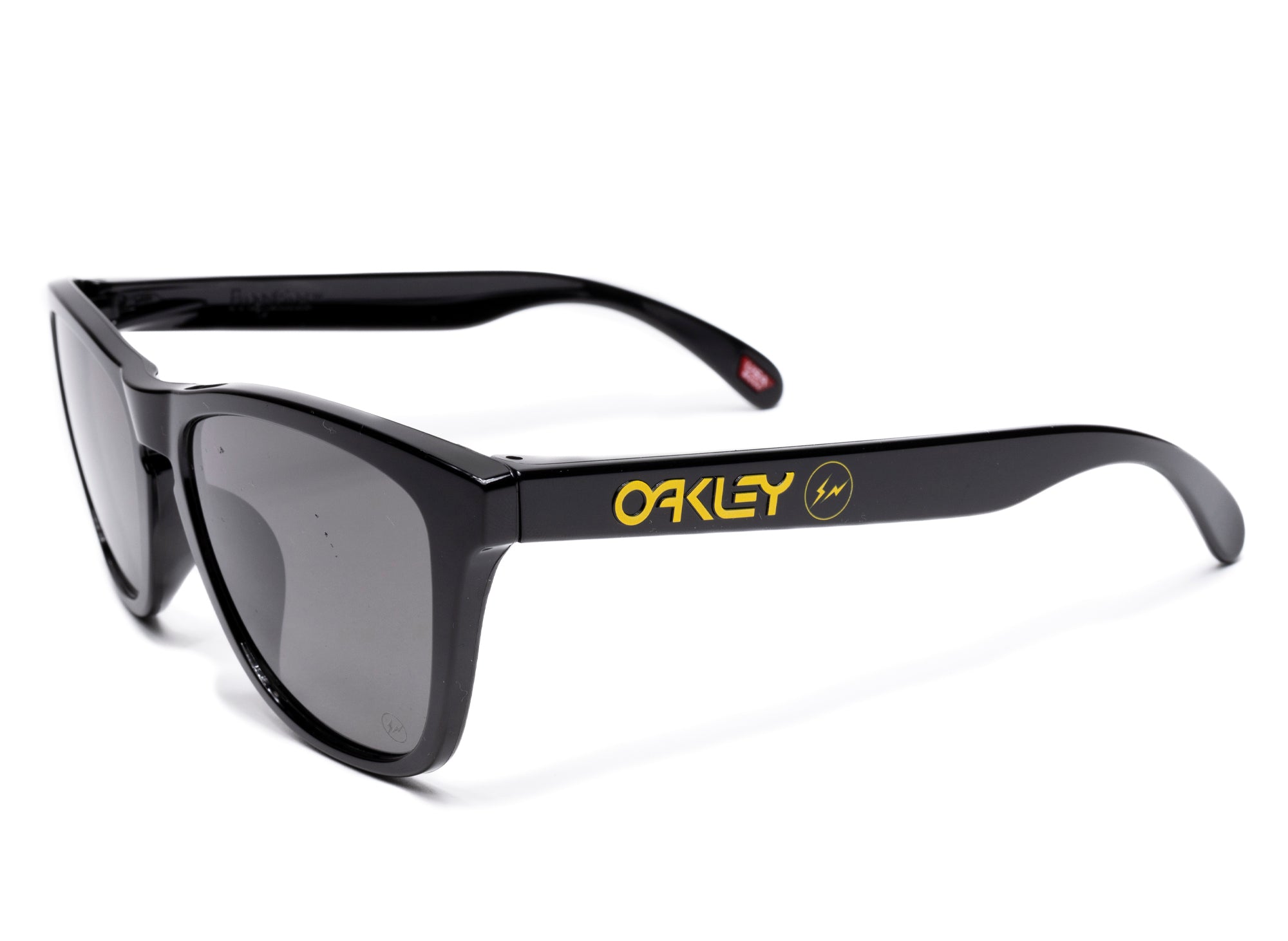 Oakley x FRGMNT Frogskins Polished Black w/ Prizm Grey 'Vivid Yellow'