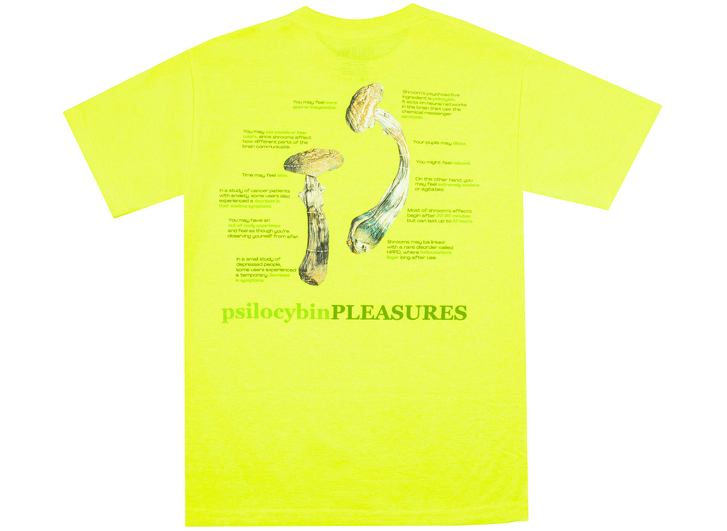 T-shirt Psilocybine Pleasures vert