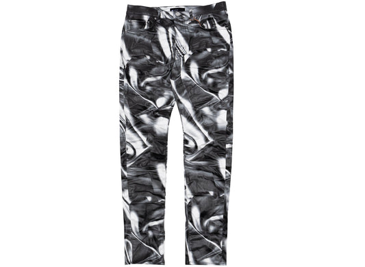 Purple Brand Digital Wrinkle Print Jeans