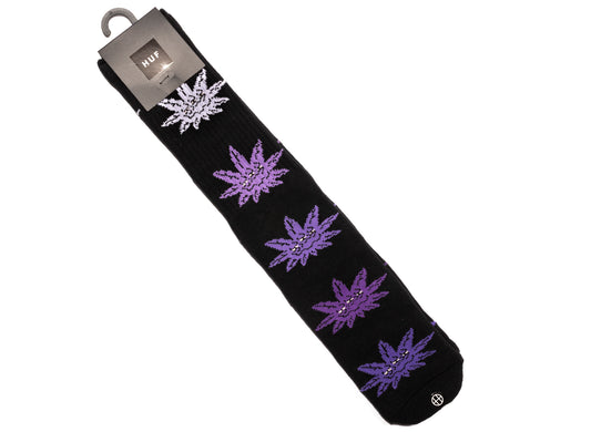 HUF Purple Life Buddy Socks in Black
