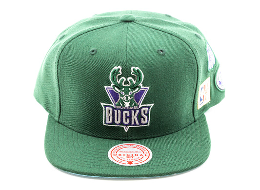 Mitchell & Ness Blue Under Finals Snapback HWC Milwaukee Bucks