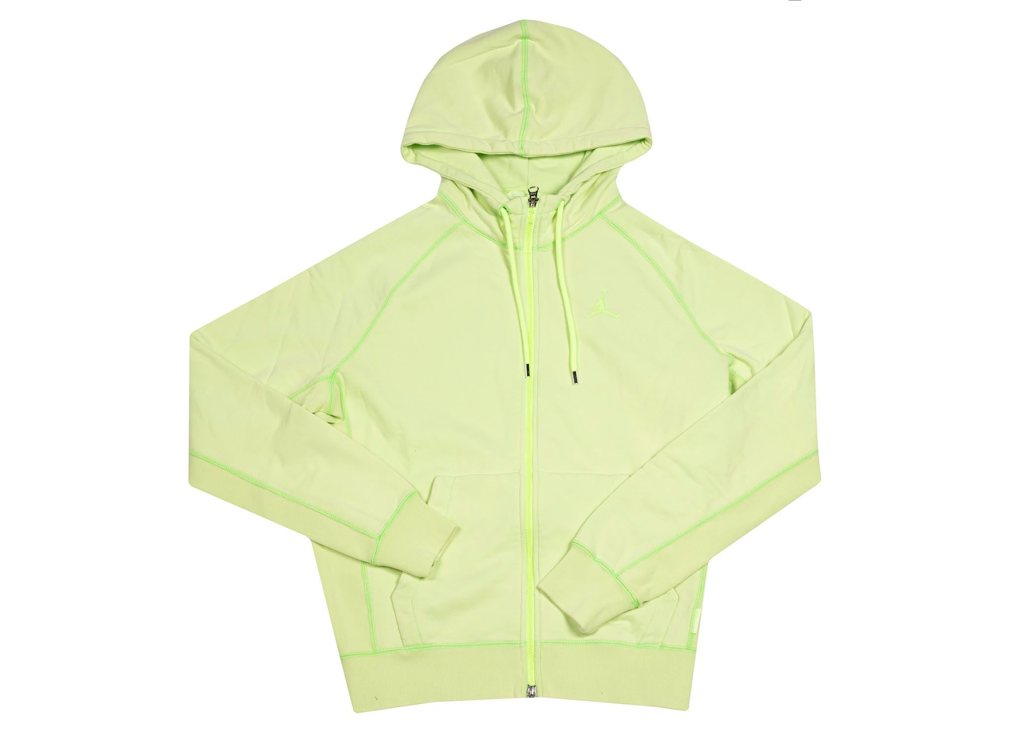 MJ Washed Wings Fleece Full Zip Hoodie 'Ghost Green'