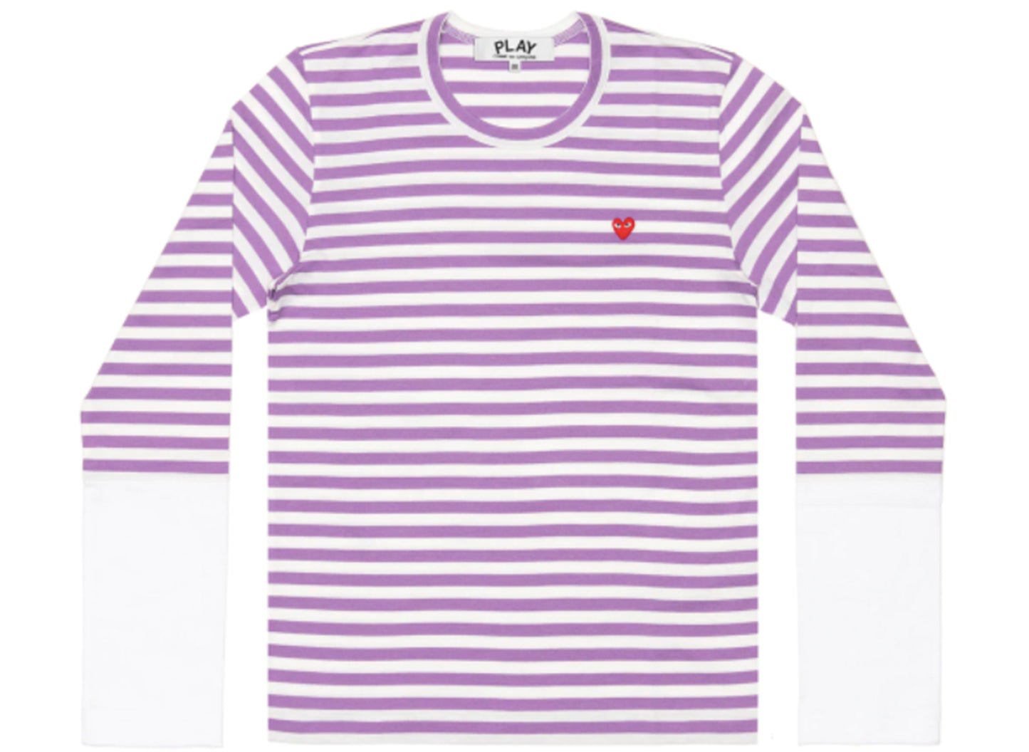 T-shirt à manches longues rayé color block Comme des Garçons PLAY