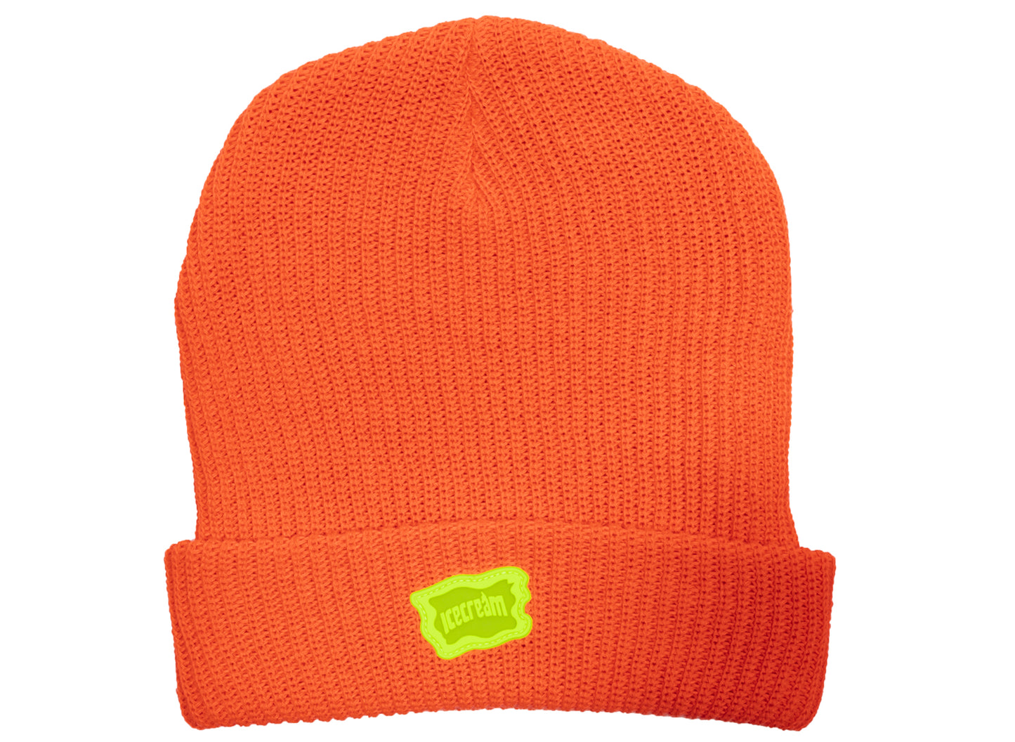 Ice Cream Dune Knit Cap in Neon Red