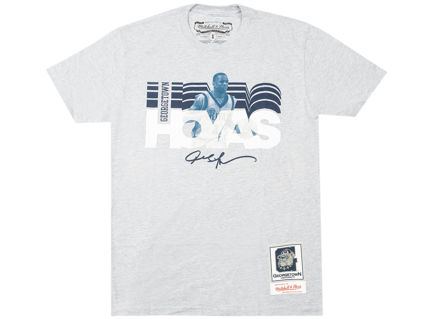 Mitchell Ness Run That Back Georgetown Allen Iverson Tee
