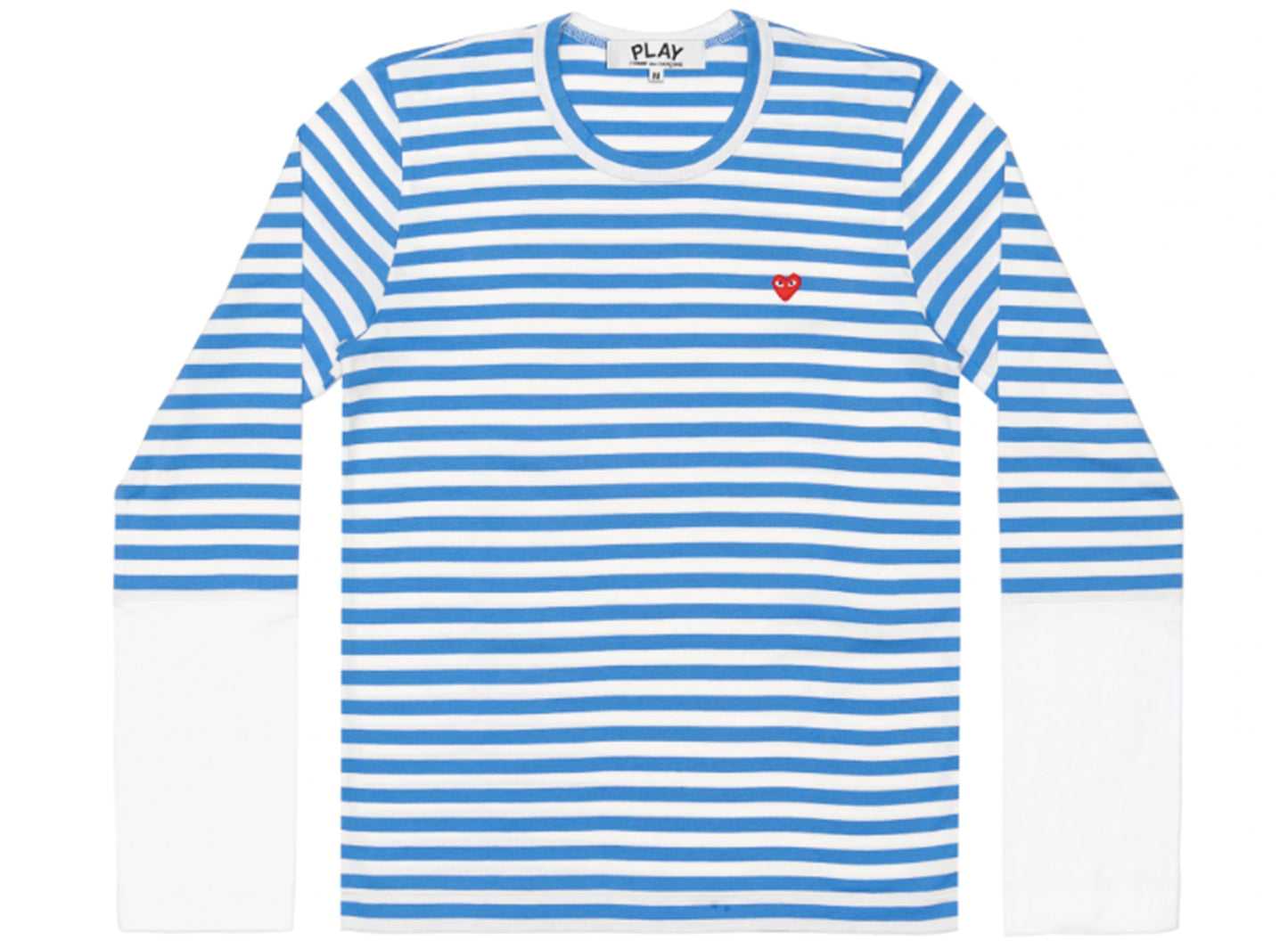 Comme des Garçons PLAY Color Block Striped L/S Tee