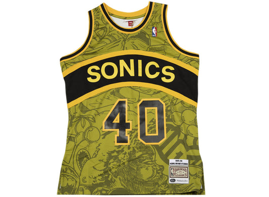 Mitchell & Ness x Hebru Brantley NBA Seattle Supersonics Jersey