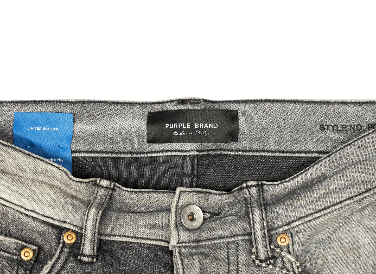 Purple Brand Two Tone Black Jeans