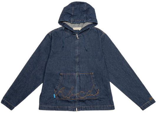 Advisory Board Crystals Abcd. Denim Hoodie Jacket in Dark Blue
