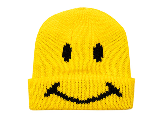 Chinatown Market Smiley Knitted Yellow Beanie