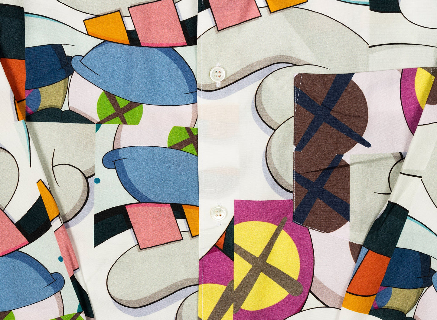 Chemise tissée boutonnée Comme des Garçons SHIRT x KAWS