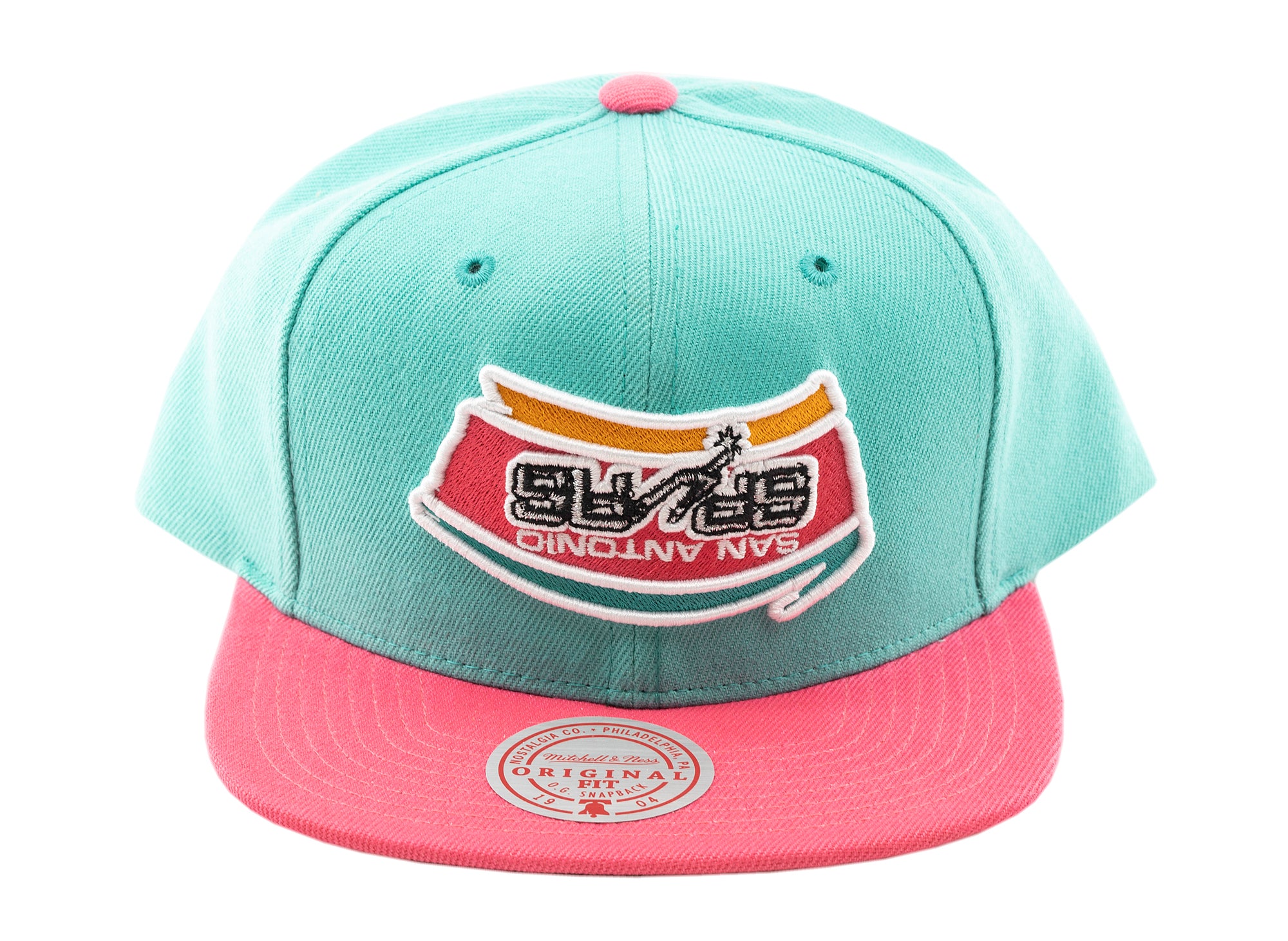 San Antonio Spurs Pink Mitchell And Ness Snapback Vintage Mitchell