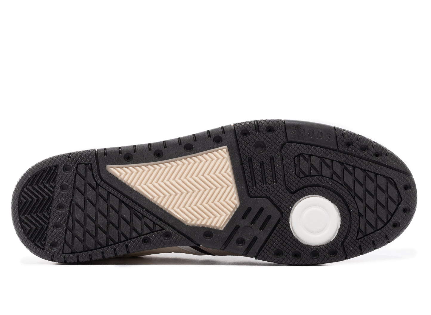 Rhude Racing Sneaker in White / Maroon / Beige