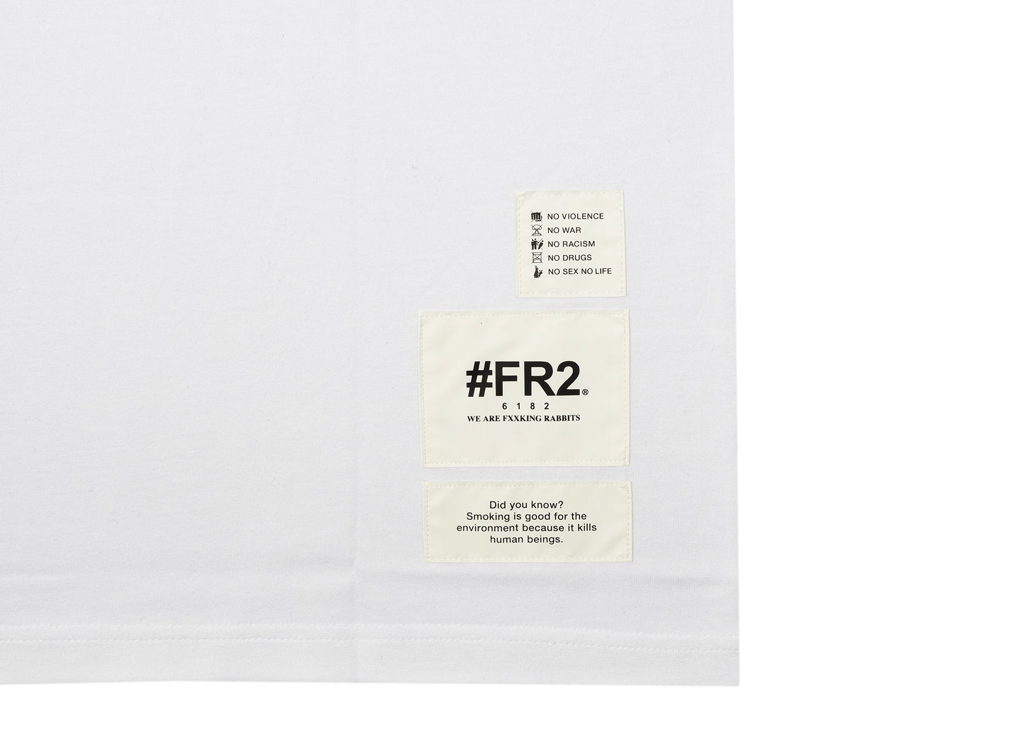 Fucking Rabbits Smoking Kills Box Logo L/S Tee in White