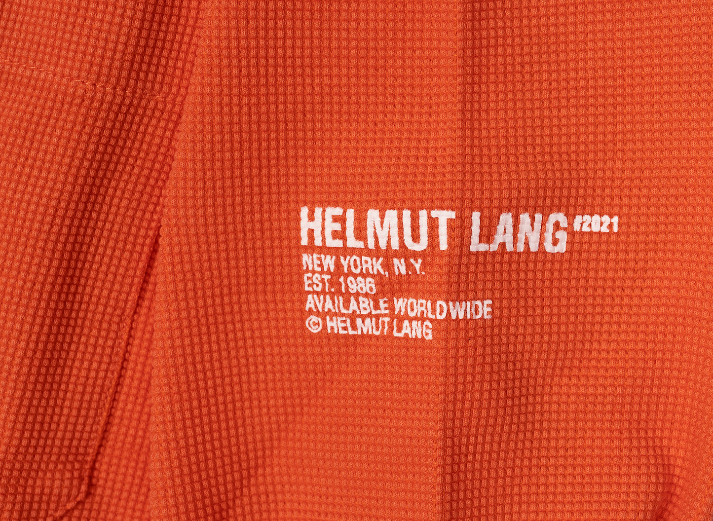 Helmut Lang Waffle Long Sleeve Tee