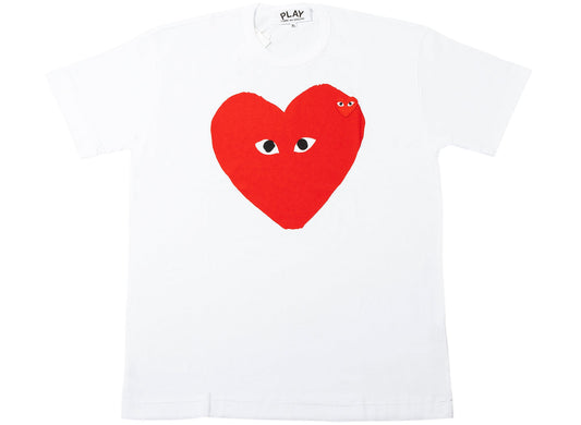 Comme des Garçons Play Double Red Heart Tee