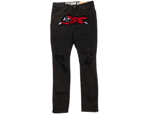Ice Cream Black Running Dog Jeans