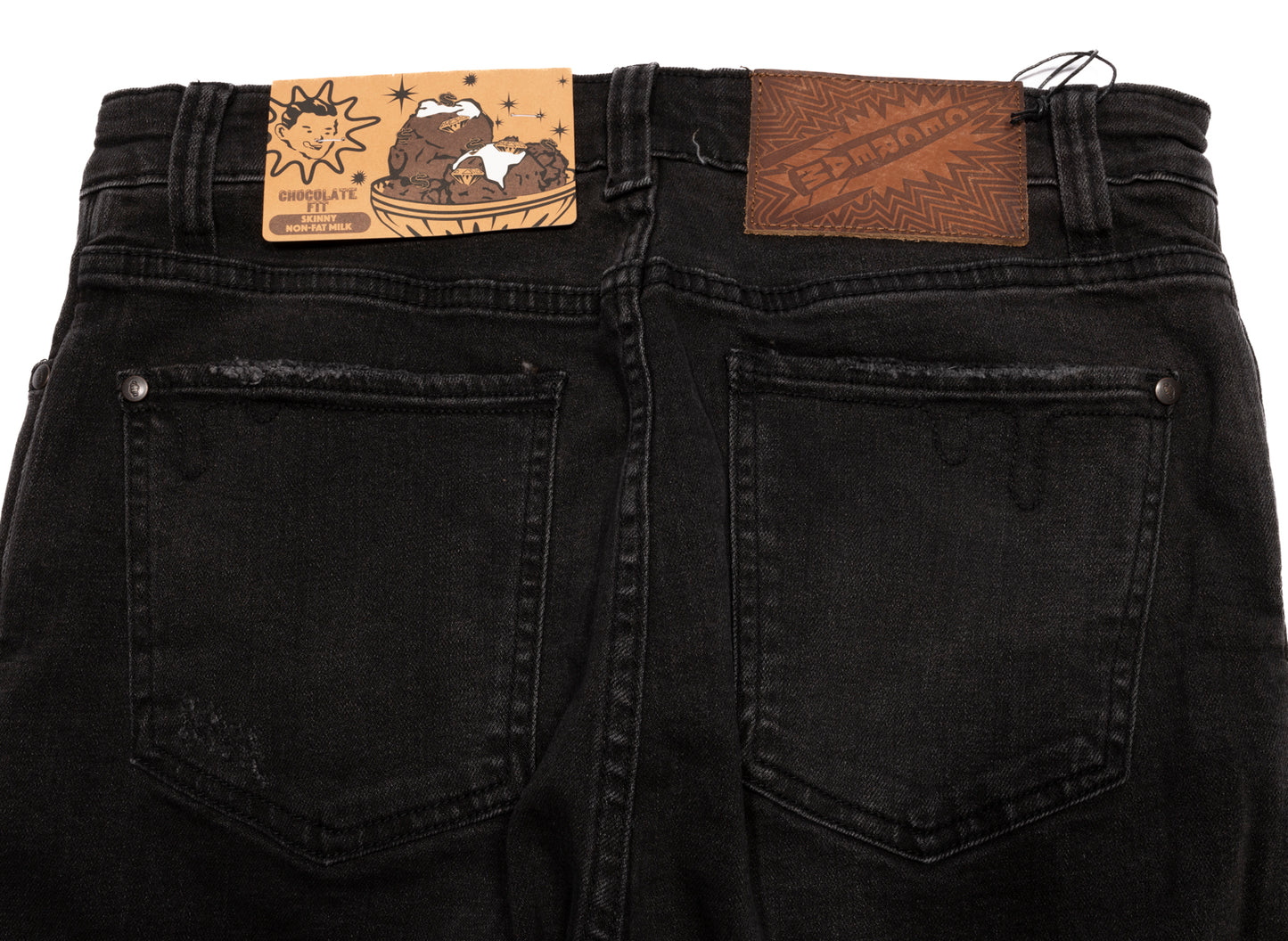 Ice Cream Black Running Dog Jeans