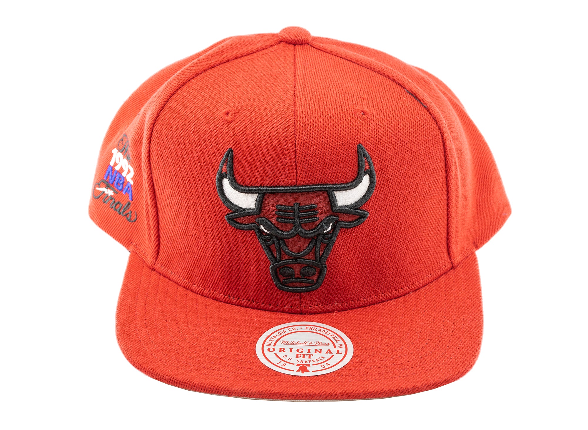 Mitchell and Ness Logo History Fitted HWC Chicago Bulls Snapback Red