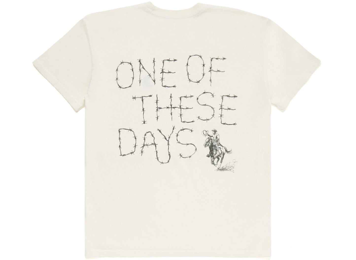 One of These Days Barbed Wire T-Shirt in Bone