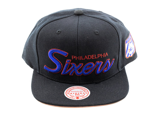 Mitchell & Ness Pink Under Finals Snapback HWC Philadelphia 76ers