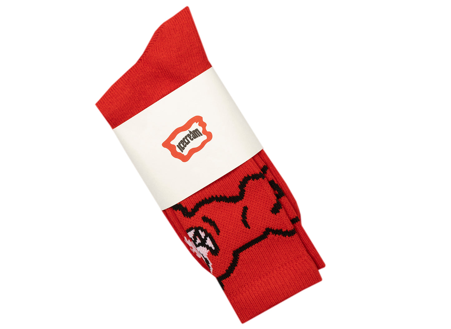Chaussettes Logo Crème Glacée Rouges