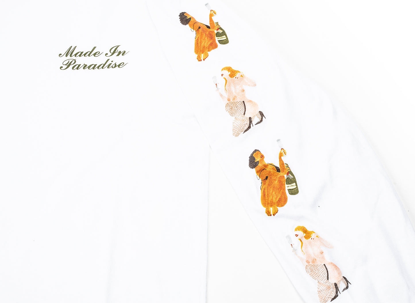 Made in Paradise Show Girls Long Sleeve Tee 'White'