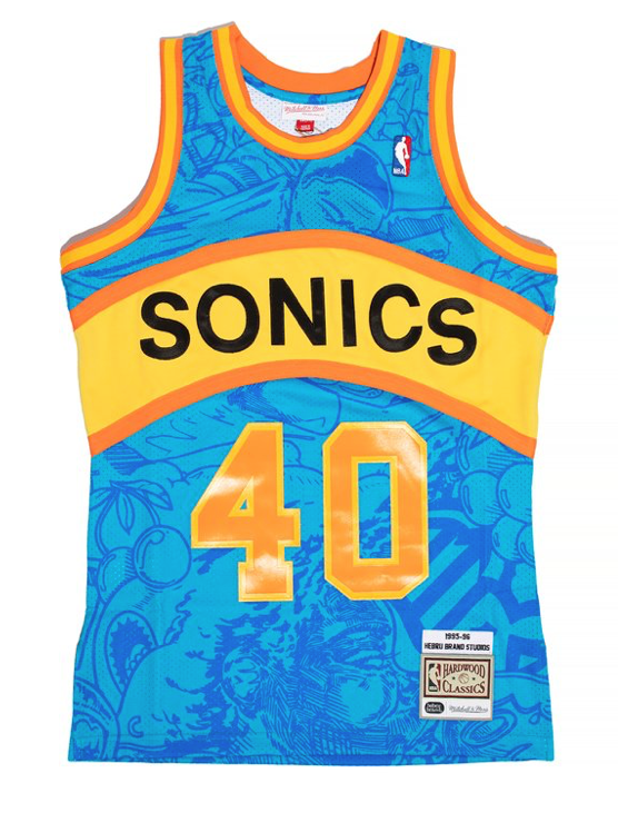 Mitchell & Ness x Hebru Brantley NBA Seattle Supersonics Hebru Jersey