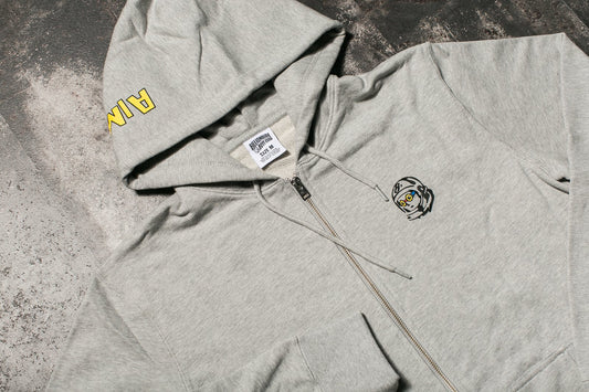 BILLIONAIRE BOYS CLUB KNOCKOUT ZIP UP HOODIE x HEBRU in Heather Gray