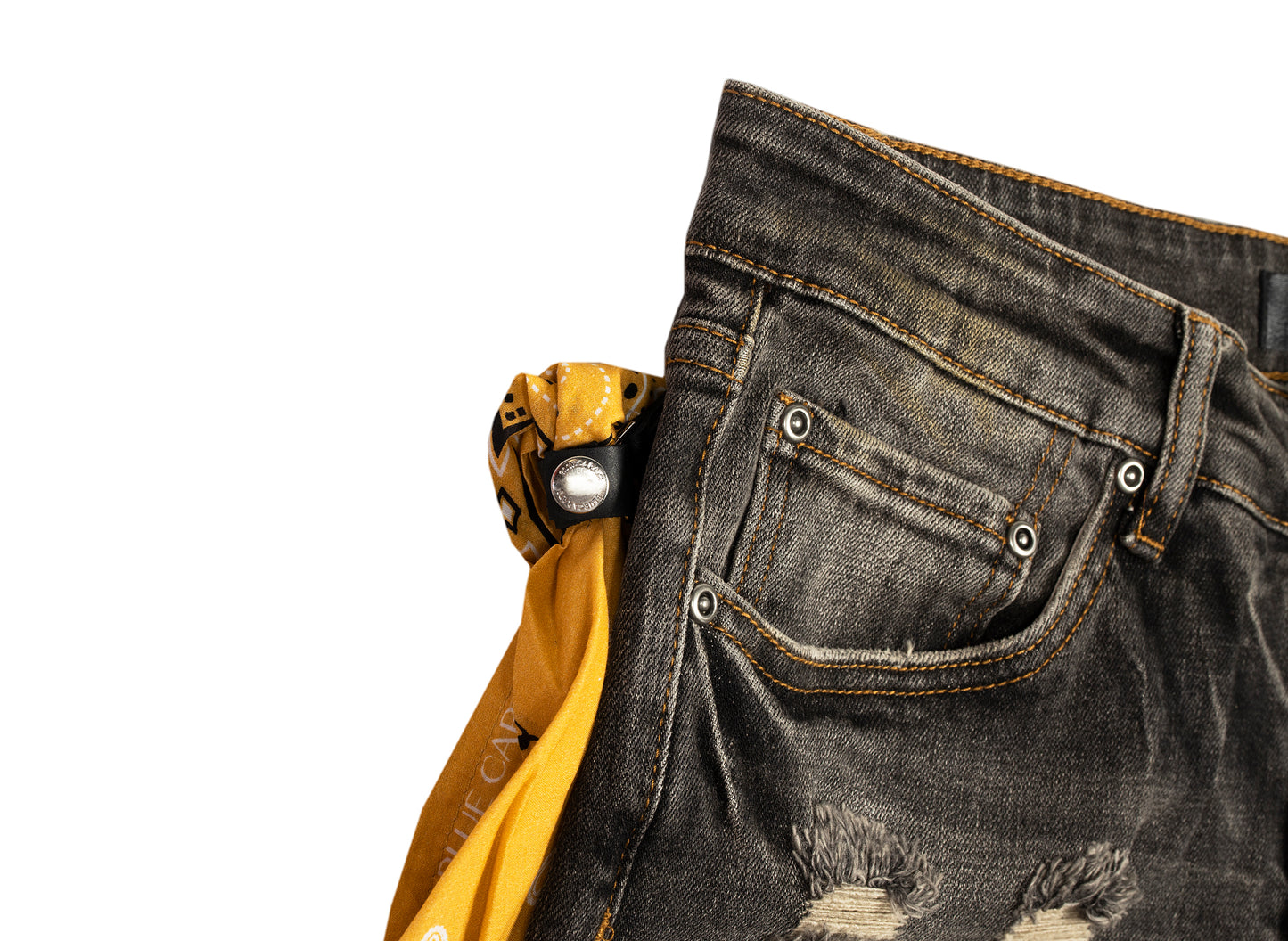 BLUECARATS McQueen Jeans Pitillo de 5 Bolsillos en Negro