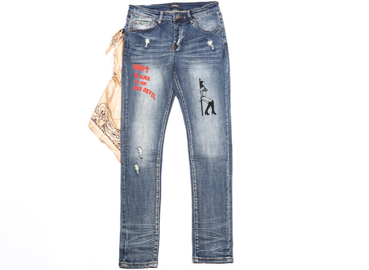 BLUECARATS The D'Evils Denim Jeans in Vintage Indigo