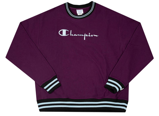 Champion Premium Reverse Weave Yarn Dye Rib Trim Crewneck 'Venetian Purple'