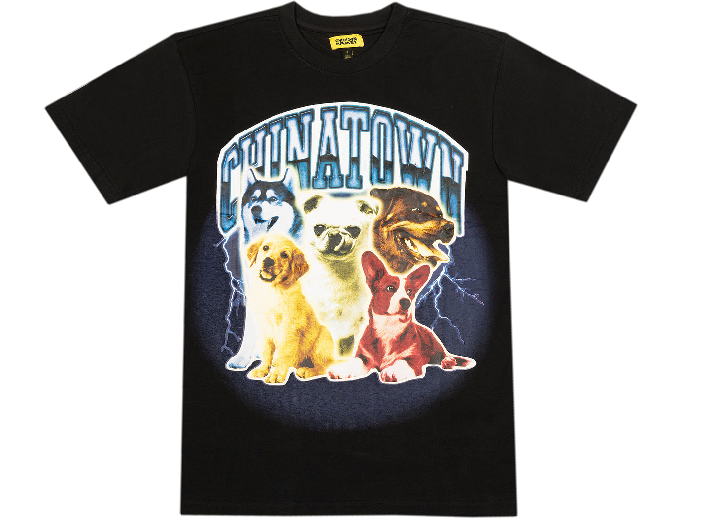 Chinatown Market Dawg Lightning Arc T-Shirt in Schwarz