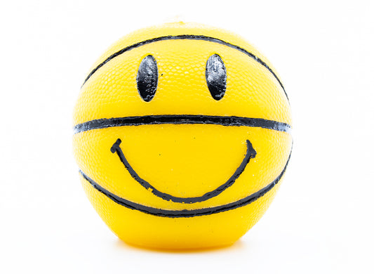 Chinatown Market Smiley Mini Basketball Candle in Yellow