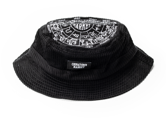 Chinatown Market Zodiac Corduroy Bucket Hat in Black