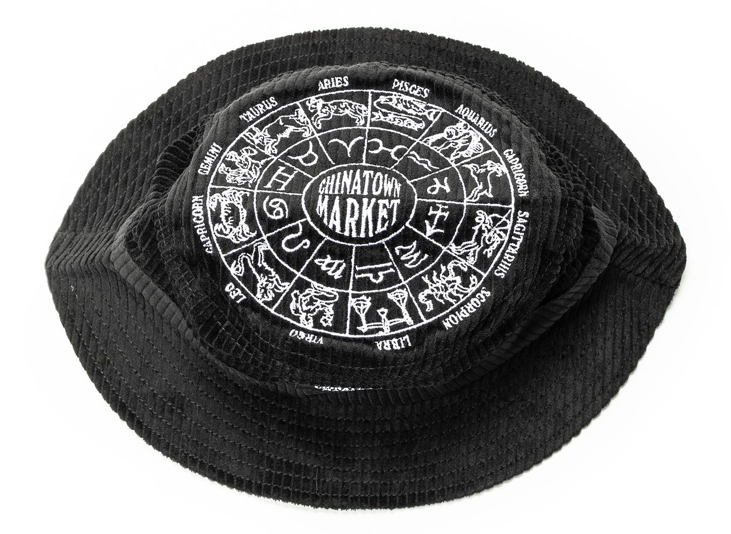 Chinatown Market Zodiac Corduroy Bucket Hat in Black