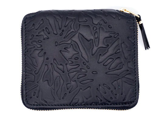 Comme des Garçons Embossed Forest Wallet in Black