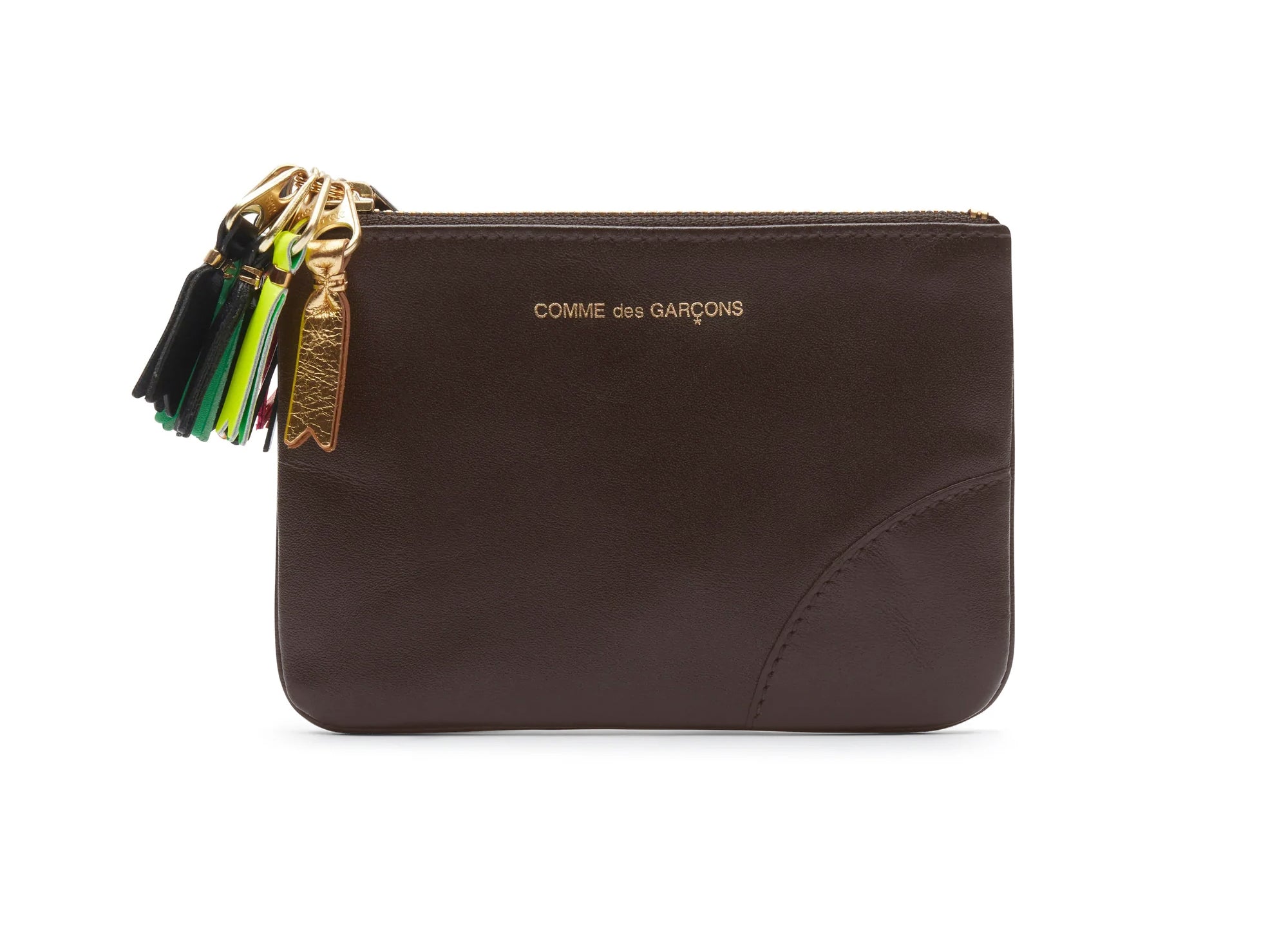 Comme des Garçon SA8100 Zipper Pull Wallet in Brown | Oneness